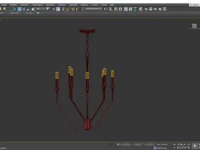 Archie Chandelier Low-poly 3D model