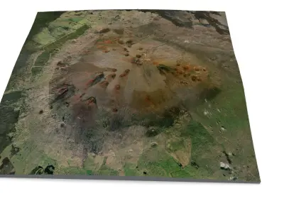 Mountain landscape Mauna Kea Forest Reserve Hawaii 3D model