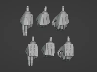 ANH Stormtrooper One-Twelfth Scale Hands 3D print model