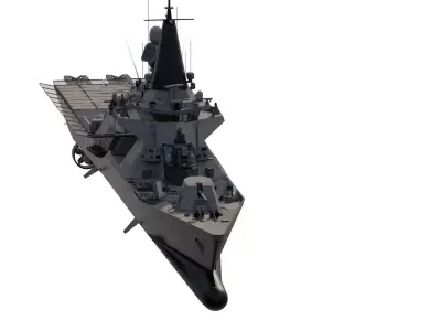 Navy frigate 3D model