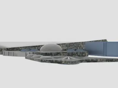 Cosmos 800-S Spaceship  Low-poly 3D model