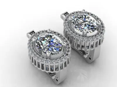 Mini Set Ring Pendant Earrings STL 3DM Womens Jewelry 3D print model