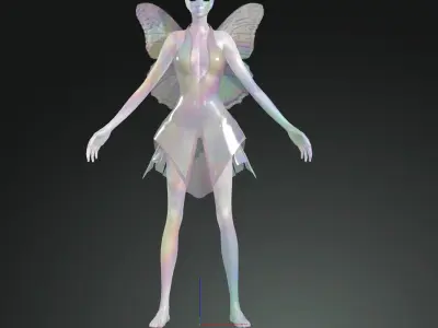 Doctor Who Inspired Alien  Translucent Sci-Fi Character Model 3D model