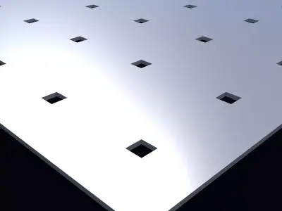 Perforated panel with 2 percent opening 25O108 3D model