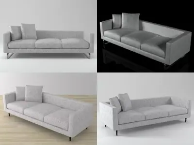 Boutique Triple Seater 3D model