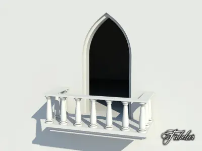 Balcony FREE Free low-poly 3D model