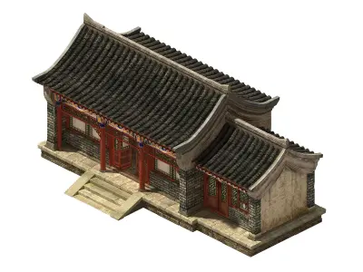 Peach Blossom Island - Courtyard 358 3D model