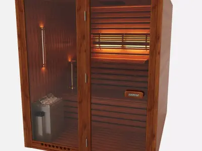 Sauna infrared Low-poly 3D model