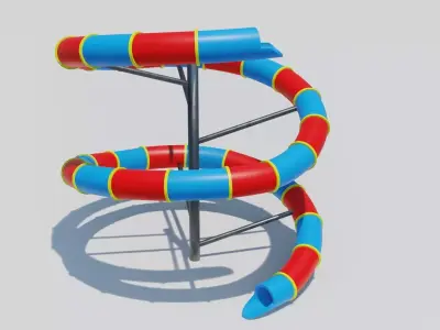 PBR Playground slide  Low-poly 3D model
