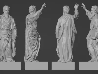 Saint Paul Sculpture 3D print model purchase