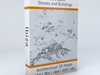 Ibiza Streets and Buildings 3D model