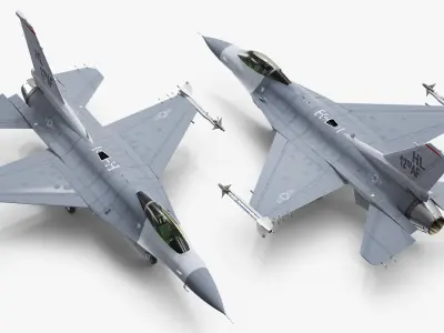  F-16 Falcon Jet with AIM9 Sidewinder Missiles 