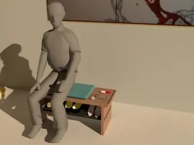 sitting table 3D model
