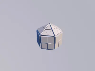 Sci Fi Object No15 - Pyramid Sphere Torus 2019 Low Poly 3D model