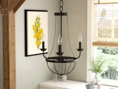 Leechburg Light Dimmable Empire Chandelier 3D model