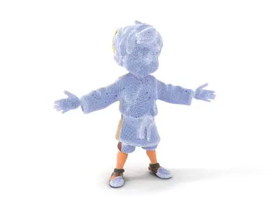 Young Adventurer Rigged and Animated D Character Model Low-poly 3D model