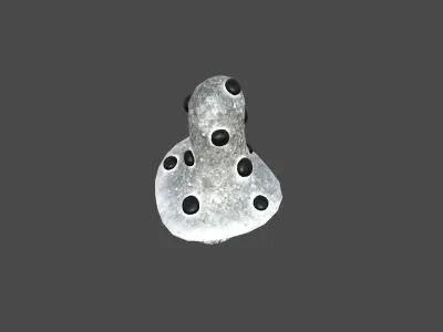 Fantasy Mushroom B10 Black - Scene Backdrop Design Low-poly 3D model