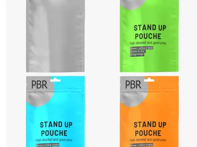 stand up pouch collection v3 PBR 3D model