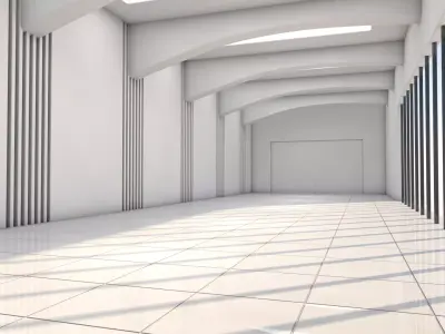 Sci Fi Interior 3D model 36