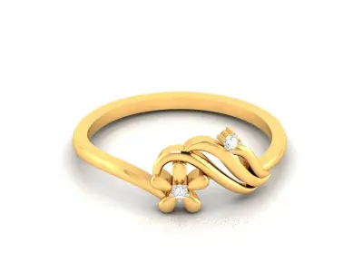 Diamond Ring For Women 3d Print Model 3D print model 68