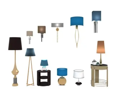 Lighing furniture set 3D model