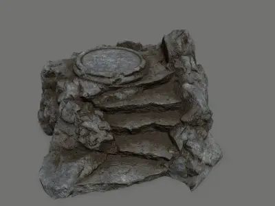 Ladder Ruin Low-poly 3D model 5