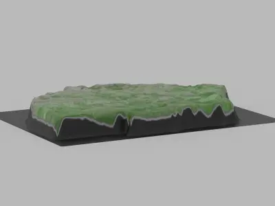 Eswatini Map Country Low-poly 3D model