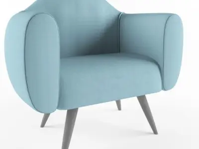 CHAIR armchair with legs Low-poly 3D model