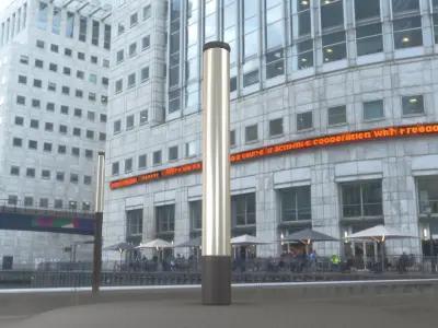 Street Light 10 Basic Low-Poly 180mm Low-poly 3D model