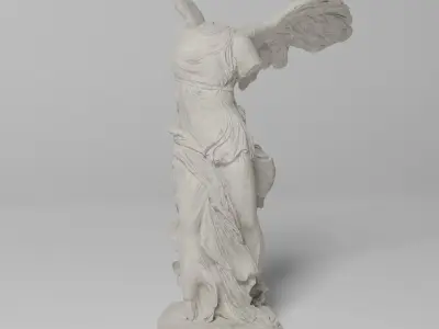 Winged Victory of Samothrace Sculpture VR AR Mobile Game-ready Low-poly 3D model