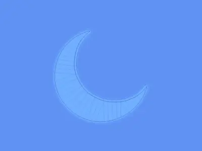 Moon - Weather Icon Low-poly 3D model