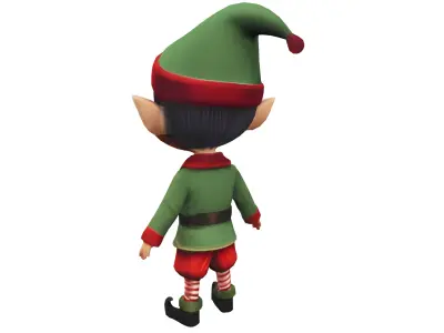 Jingle the Quirky Elf Low-poly 3D model