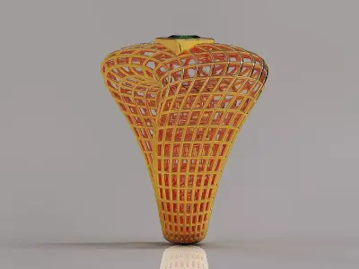 Princess Cut Solitaire Ring Setting with Lattice Structure 3D print model