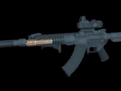 Insight WMX200 Tactical Weapon Light Low-poly 3D model