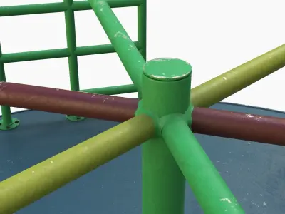 Merry-go-round carousel 07 3D model