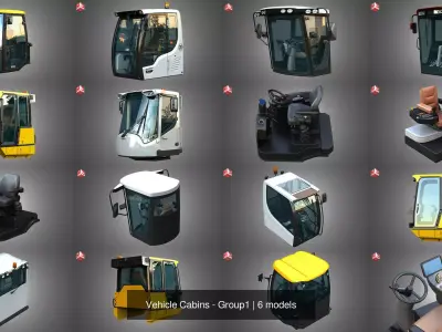 Vehicle Cabins - Group1 3D Model Pack