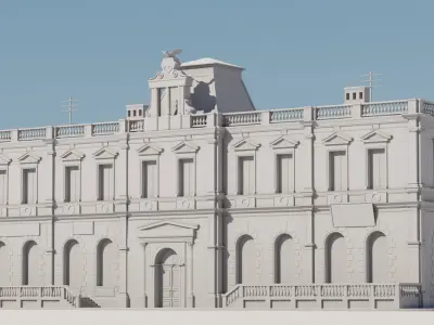 Eastern European Building 010 Low-poly 3D model