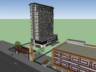 vacation spot-Resort-Fashion Leisure Hotel-0178 3D model