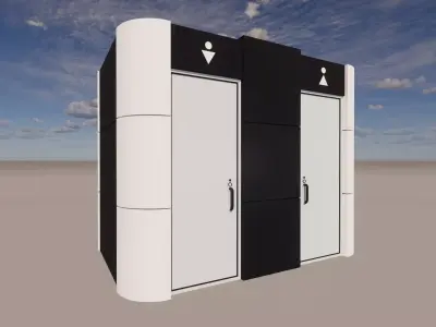 Public Restroom Building -B10 3D model