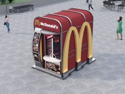 Mcdonalds Restourant 3D Model Low-poly 3D model