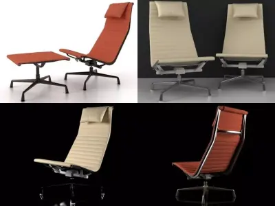 Eames Aluminium Chair 121 3D model