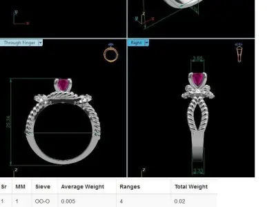 Women Ring 3D print model