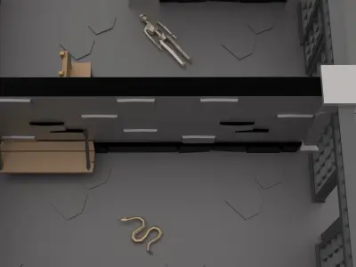 Hells castle Low-poly 3D model