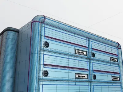 Apartment Block Mailbox 1 High-Poly 3D model