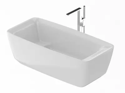 Flotation Freestanding Square Tub 3D model