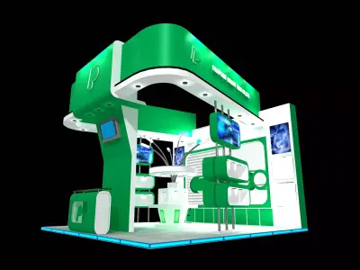 stall design Low-poly 3D model