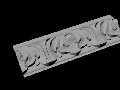 baguette decorative molding 3D model