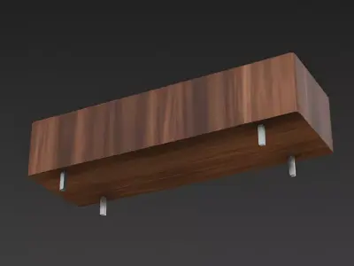 Modern Minimalist TV Console 3D Model Low-poly 3D model