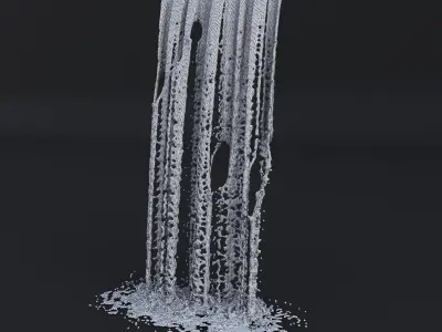 Two Animated Waterfalls  3D model