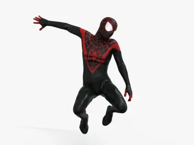 Ultimate Spider-Man Black Low-poly 3D model
